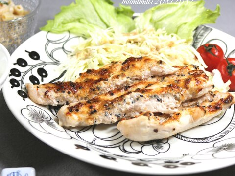 オーブンで！鶏ささみのマヨネーズ焼き・七味風味。